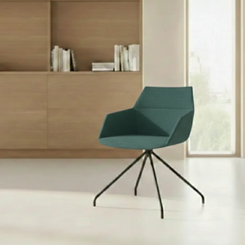Sillón de diseño Dunas XS giratorio con brazos integrados | Laoficinaonline