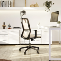 Silla ergonómica Oyana con respaldo de malla y cabezal | Laoficinaonline