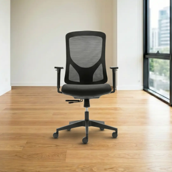 Silla ergonómica Nantes negra EN 1335 | Laoficinaonline