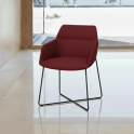 Butaca de diseño Dunas XS con brazos y base de varilla | Laoficinaonline