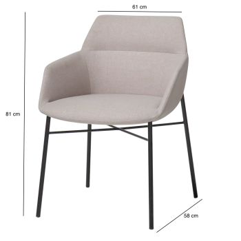 Butaca de diseño Dunas XS 4 patas para oficina y recepción | Laoficinaonline