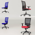 Silla Polo con brazos fijos y respaldo de malla | Laoficinaonline