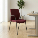 Silla confidente Class con respaldo medio negro o cromado | Laoficinaonline.es
