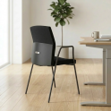 Silla confidente Class con respaldo medio negro o cromado | Laoficinaonline.es