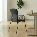 Silla confidente Class con respaldo medio negro o cromado | Laoficinaonline.es