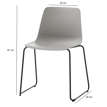 Silla Varya sin brazos con base trineo para oficina | Laoficinaonline