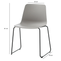 Silla Varya sin brazos con base trineo para oficina | Laoficinaonline
