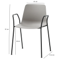 Silla Varya 4 patas con brazos para oficina y reuniones  | Laoficinaonline