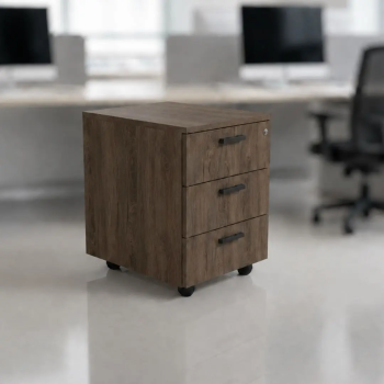 Cajonera de oficina de madera 3 cajones | Laoficinaonline