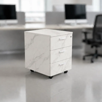 Cajonera de oficina de madera 3 cajones | Laoficinaonline