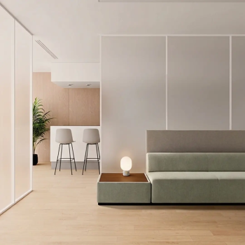 Silla alta Varya con base trineo para oficina y colectividades  | Laoficinaonline