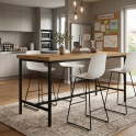 Silla alta Varya con base trineo para oficina y colectividades  | Laoficinaonline
