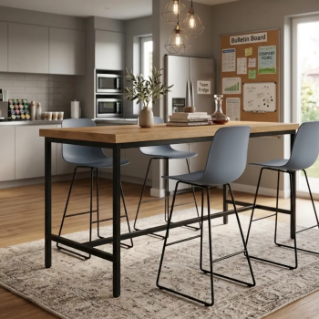 Silla alta Varya con base trineo para oficina y colectividades  | Laoficinaonline