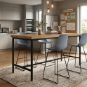 Silla alta Varya con base trineo para oficina y colectividades  | Laoficinaonline