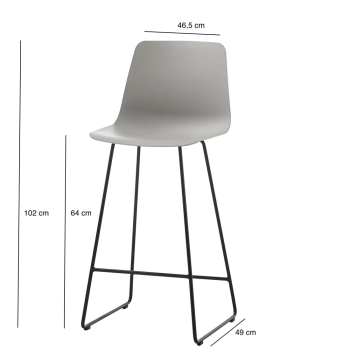 Silla media Varya con base trineo para oficina y reuniones  | Laoficinaonline