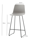 Silla media Varya con base trineo para oficina y reuniones  | Laoficinaonline