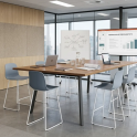Silla media Varya con base trineo para oficina y reuniones  | Laoficinaonline