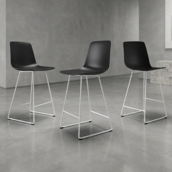 Silla media Varya con base trineo para oficina y reuniones  | Laoficinaonline