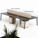 Panel separador para mesas de coworking  | Laoficinaonline