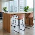 Taburete medio Varya con base trineo para oficina y coworking  | Laoficinaonline