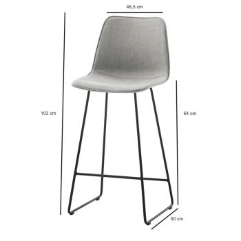 Silla media Varya con base trineo para oficina y reuniones | Laoficinaonline