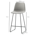 Silla media Varya con base trineo para oficina y reuniones | Laoficinaonline