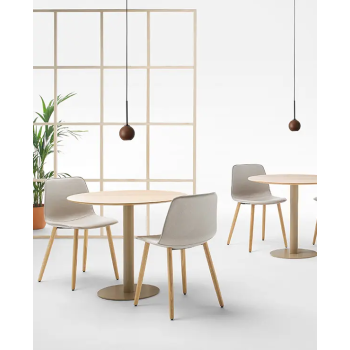 Mesa redonda Flat de madera para oficinas y reuniones | laoficinaonline