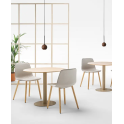 Mesa redonda Flat de madera para oficinas y reuniones | laoficinaonline