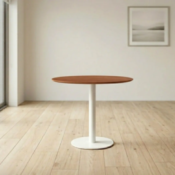 Mesa redonda Flat de madera para oficinas y reuniones | laoficinaonline