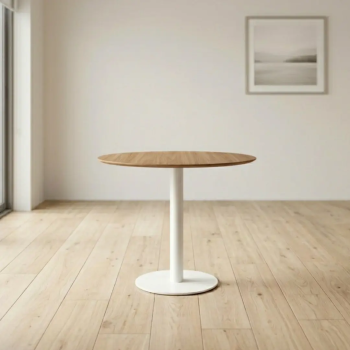 Mesa redonda Flat de madera para oficinas y reuniones | laoficinaonline