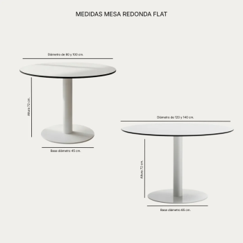 Mesa redonda Flat de madera para oficinas y reuniones | laoficinaonline