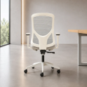 Silla ergonómica Nantes blanca con respaldo de malla | Laoficinaonline
