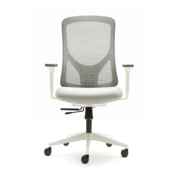 Silla ergonómica Nantes blanca con respaldo de malla | Laoficinaonline
