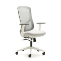 Silla ergonómica Nantes blanca con respaldo de malla | Laoficinaonline