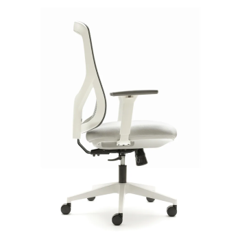 Silla ergonómica Nantes blanca con respaldo de malla | Laoficinaonline