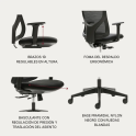 Silla ergonómica Nantes negra EN 1335 | Laoficinaonline