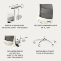 Silla ergonómica XXL Niza para personas de hasta 120 kg UNE EN 1335 | Laoficinaonline