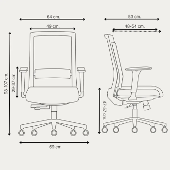 Silla ergonómica XXL Niza para personas de hasta 120 kg UNE EN 1335 | Laoficinaonline