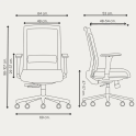 Silla ergonómica XXL Niza para personas de hasta 120 kg UNE EN 1335 | Laoficinaonline