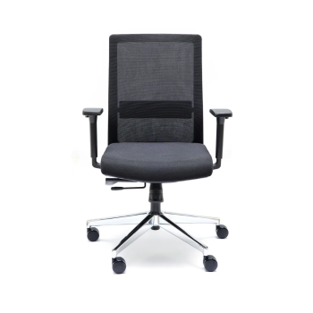Silla ergonómica XXL Niza negra para personas de hasta 120 kg. UNE EN 1335 | Laoficinaonline