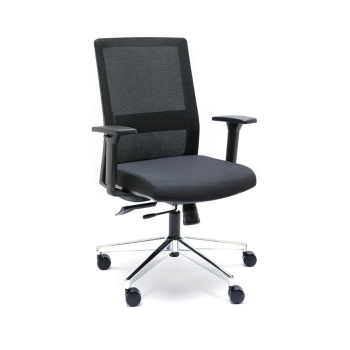 Silla ergonómica XXL Niza negra para personas de hasta 120 kg. UNE EN 1335 | Laoficinaonline