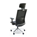 Silla ergonómica XXL Niza negra con cabezal. Norma UNE EN 1335 | Laoficinaonline