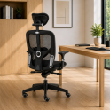 Silla ergonómica Boston 24h con cabezal y soporte lumbar | Laoficinaonline