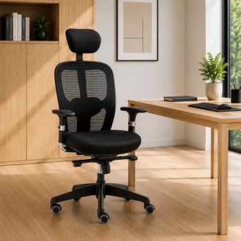 Silla ergonómica Boston 24h con cabezal y soporte lumbar | Laoficinaonline