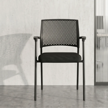 Silla Manila en negro o blanco, perfecta para espera y silla fija de oficina.
