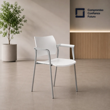 Silla fija Dream apilable para oficina y colectividades | Laoficinaonline