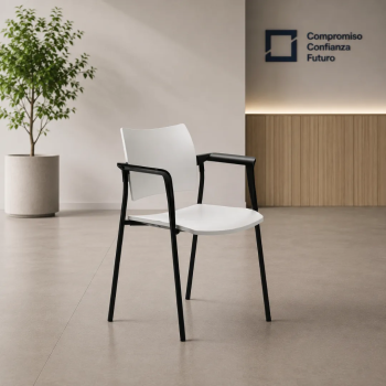 Silla fija Dream apilable para oficina y colectividades | Laoficinaonline