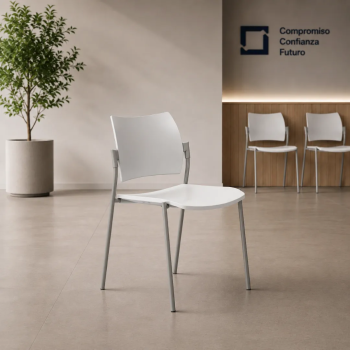 Silla fija Dream apilable para oficina y colectividades | Laoficinaonline