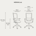 Silla Polo con brazos fijos y respaldo de malla | Laoficinaonline
