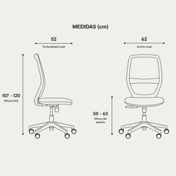 Silla Ink respaldo de malla con refuerzo lumbar para oficina | Laoficinaonline